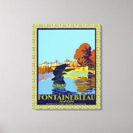 Fontainebleau Avon Frankrike Fransk Travel Poster Canvastryck