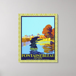 Fontainebleau Avon Frankrike Fransk Travel Poster Canvastryck