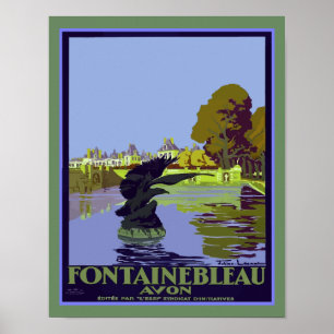 Fontainebleau-Avon Frankrike Travel Poster