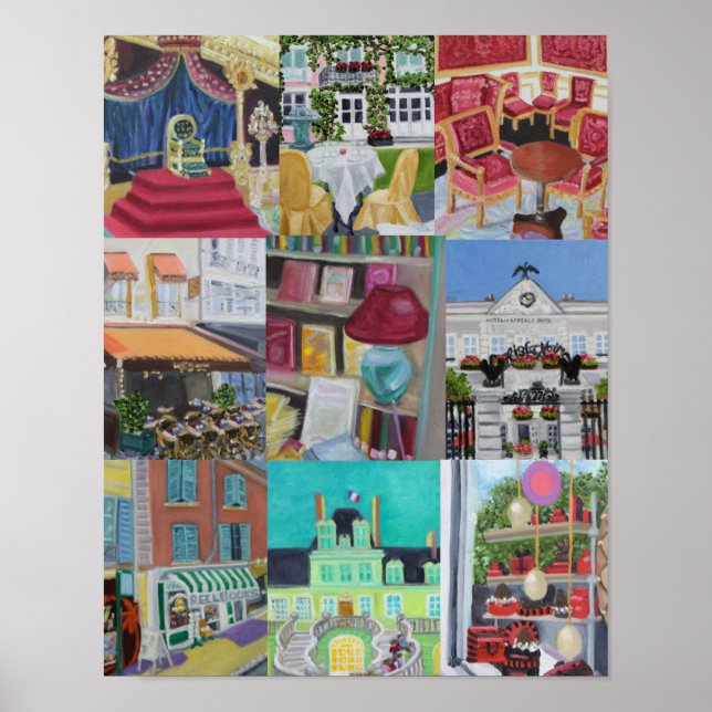 Fontainebleau Collage Skriv ut/Poster Poster (Framsidan)