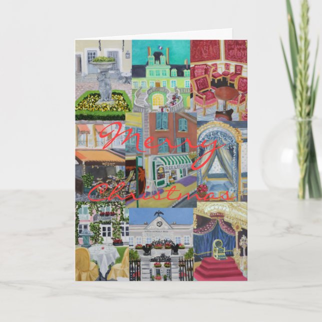 Fontainebleau God jul Collage Helgkort (Framsida)