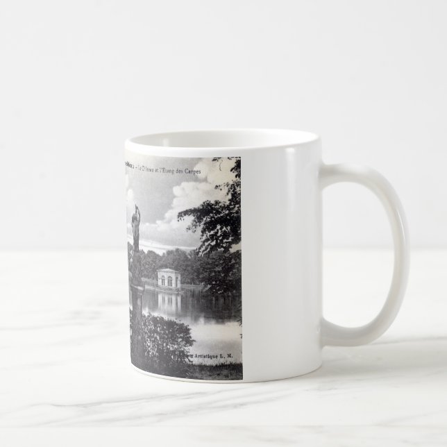 Fontainebleau slott, frankrikevintage 1910 kaffemugg (Höger)