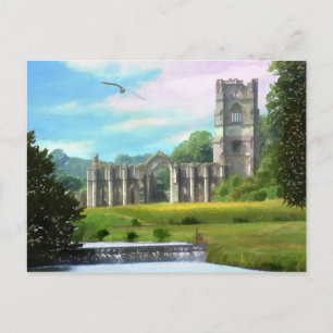 Fontän Abbey Vykort