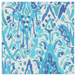 FONTÄN AV SANNINGSBoho den chic Ikat vattenfärge Tyg