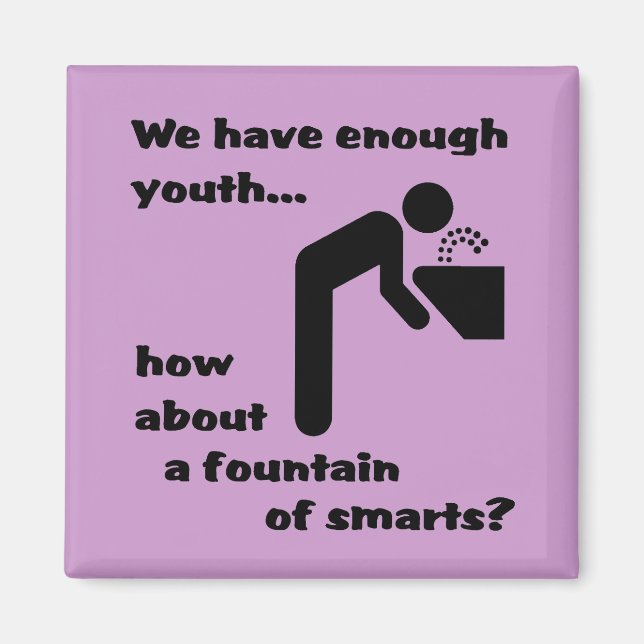 Fontän av Smarta Roliga Magnet Humor (Framsidan)