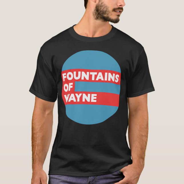 Fontän av Wayne Red White T Shirt (Framsida)