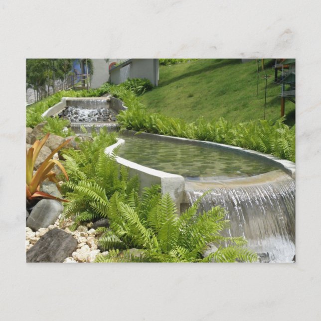 Fontän Barnens slott Adjuntas Vykort (Framsida)