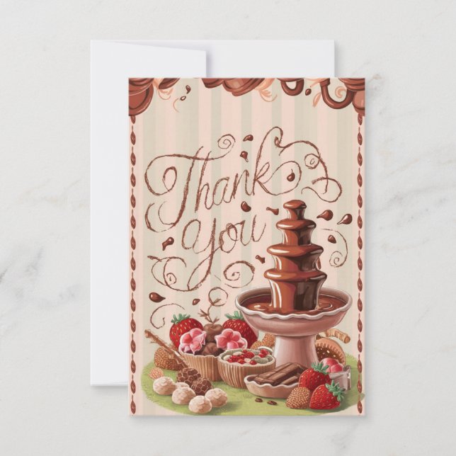 Fontän Boho Chocolate tackkort Tack Kort (Framsida)