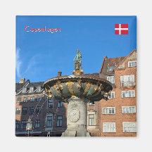 Fontän för välgörenhet i Köpenhamn, Danmark resor