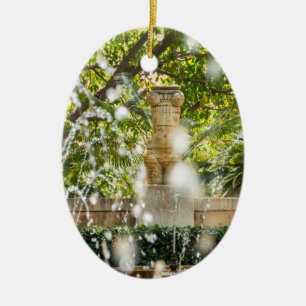 Fontän i Almudaina Gardens - Palma de Mallorca Julgransprydnad Keramik