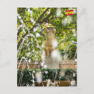 Fontän i Almudaina Gardens - Palma de Mallorca Vykort