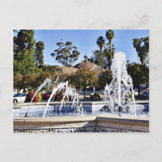 Fontän i Balbao Park San Diego Vykort