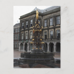 Fontän i Binnenhof Vykort