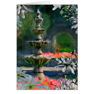 fontän i blommorna hälsningskort