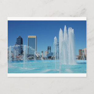 Fontän i centrala Jacksonville Florida Vänskap Vykort