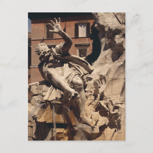 Fontän i de fyra floderna vykort (Framsida)