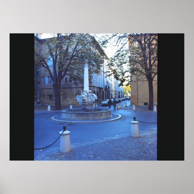 Fontän i de tre delfinerna poster (Framsidan)