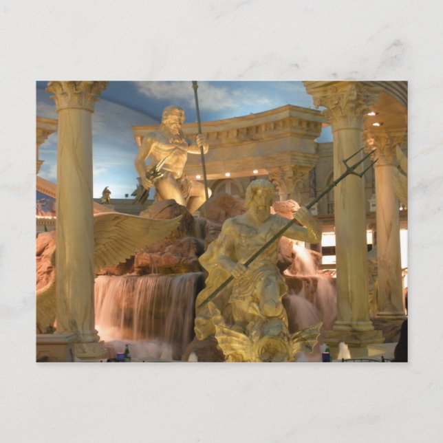 Fontän i Gods (Zeus) Vykort (Framsida)