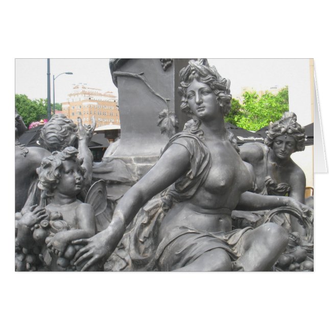 Fontän i Kansas City Hälsningskort (Framsidan Horizontal)