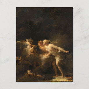 Fontän i Kärlek av Jean-Honore Fragonard Vykort