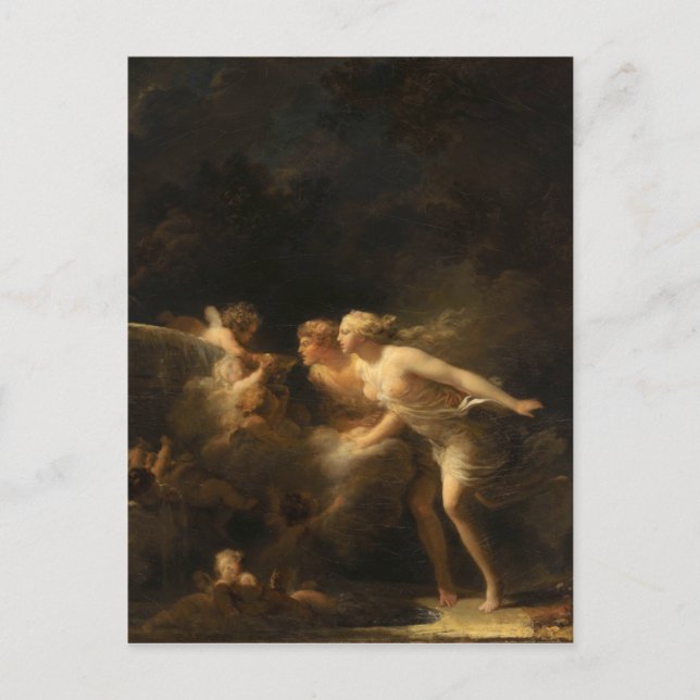 Fontän i Kärlek av Jean-Honore Fragonard Vykort (Framsida)