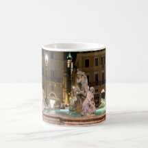 Fontän i Neptune i Piazza Navona - Rom