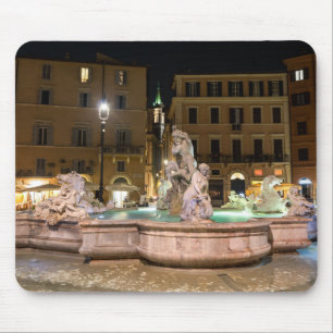 Fontän i Neptune i Piazza Navona - Rom Musmatta