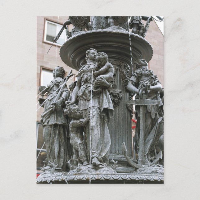 Fontän i Nürnberg Vykort (Framsida)