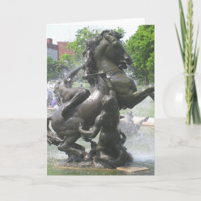 Fontän i staden Kansas Kort (Framsida)