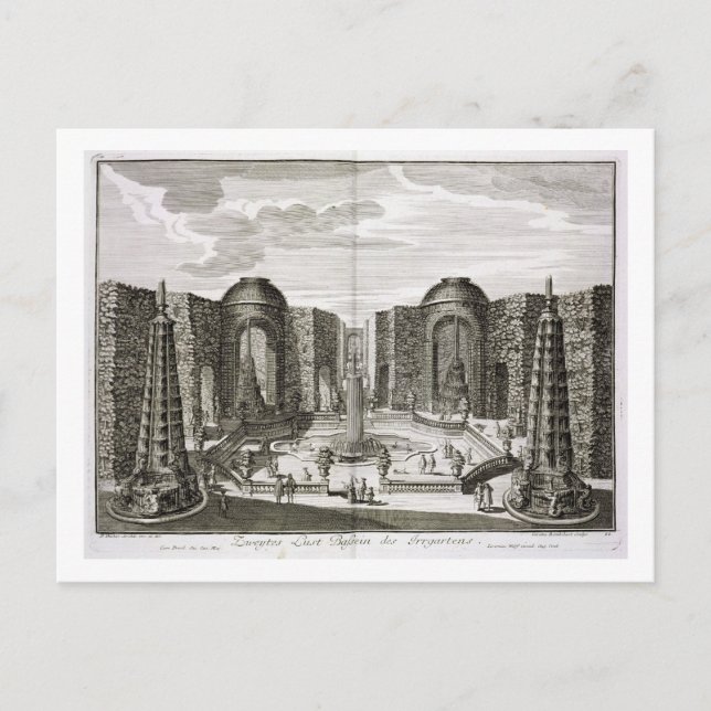 Fontän i stormen vid Princely Pleasure Vykort (Framsida)