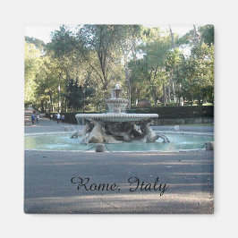 Fontän i Villa Borghese-trädgården, Rom Magnet