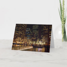 Fontän Ljus New York City Helgkort