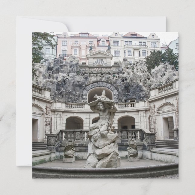 Fontän med Neptunstaty i Prag (Framsida)