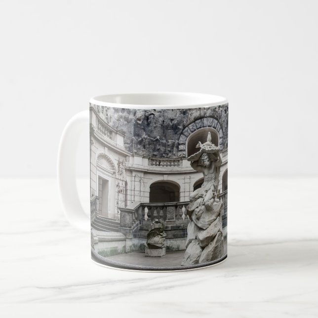 Fontän med Neptunstaty i Prag Kaffemugg (Framsida vänster)