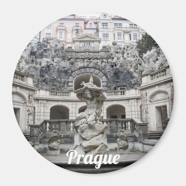 Fontän med Neptunstaty i Prag Magnet (Framsidan)