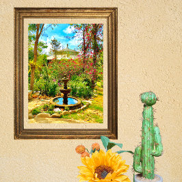 Fontän och Garden Mexico Poster