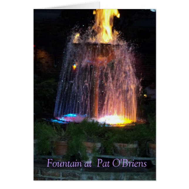 Fontän på passande O'Briens New Orleans OBS Kort (Framsidan)