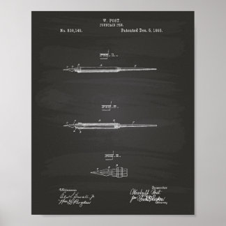 Fontän Pen 1893 Patent Art Chalkboard Poster