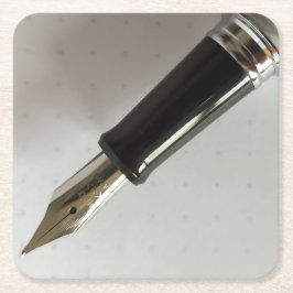 Fontän Pen Underlägg Papper Kvadrat
