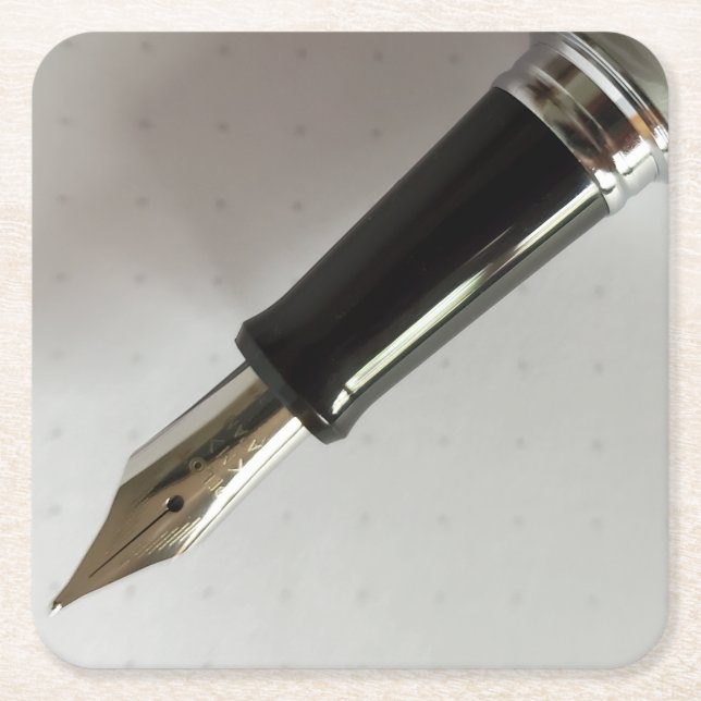 Fontän Pen Underlägg Papper Kvadrat (Framsidan)