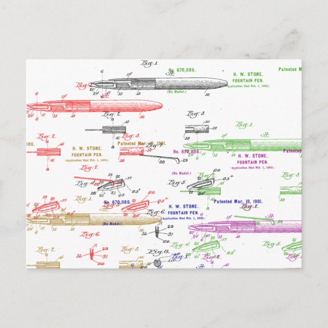 Fontän-pennpatent Vykort (Framsida)