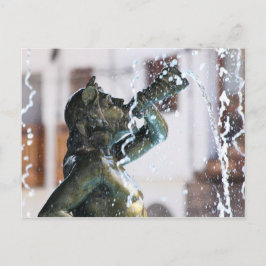 Fontän, Plaza de Armas, Cusco, Peru Vykort