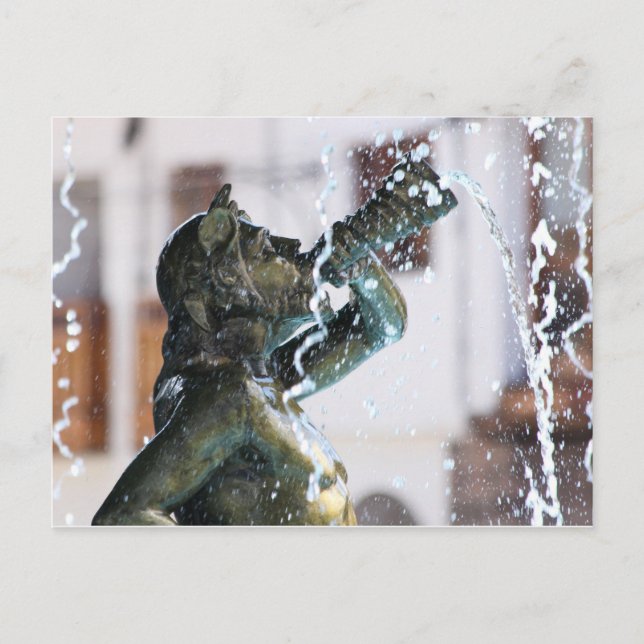 Fontän, Plaza de Armas, Cusco, Peru Vykort (Framsida)