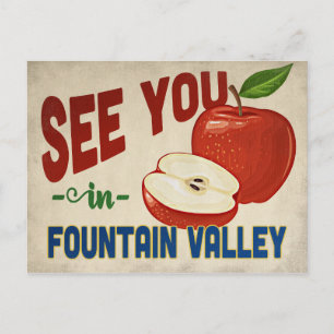 Fontän Valley California Apple - Vintage resor Vykort