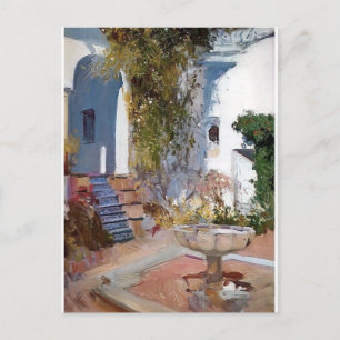 Fontän vid Alcazin Sevilla av Joaquín Sorolla Vykort