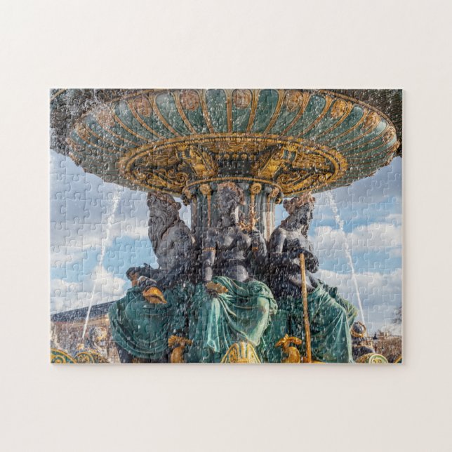 Fontän vid ställe de la Concorde - Paris Pussel (Horisontell)