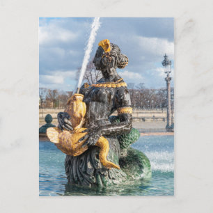 Fontän vid ställe de la Concorde - Paris Vykort