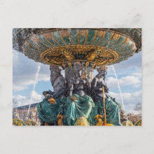 Fontän vid ställe de la Concorde - Paris Vykort