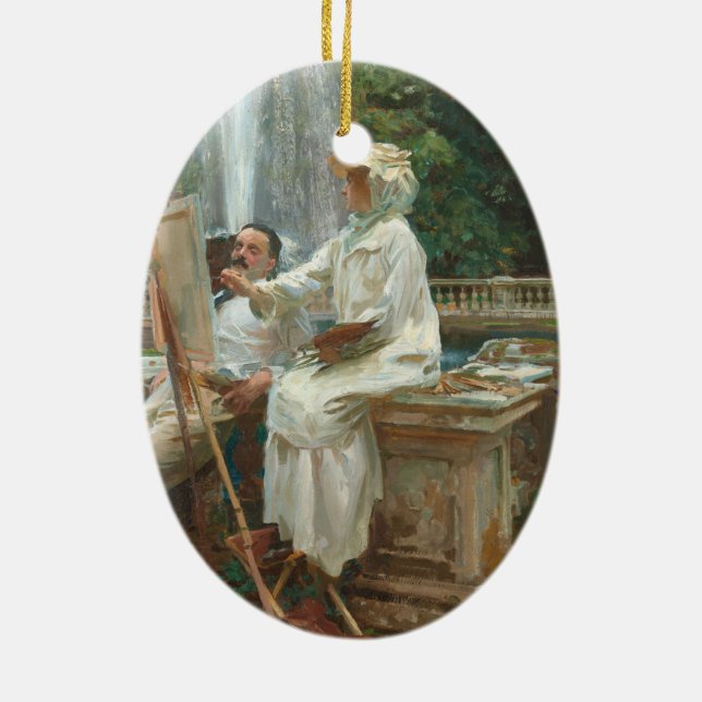 Fontän Villa Torlonia Frascati, Italien av Sargent Julgransprydnad Keramik (Baksidan)