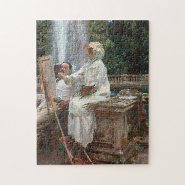 Fontän, Villa Torlonia - John Singer Sargent Pussel (Vertikal)